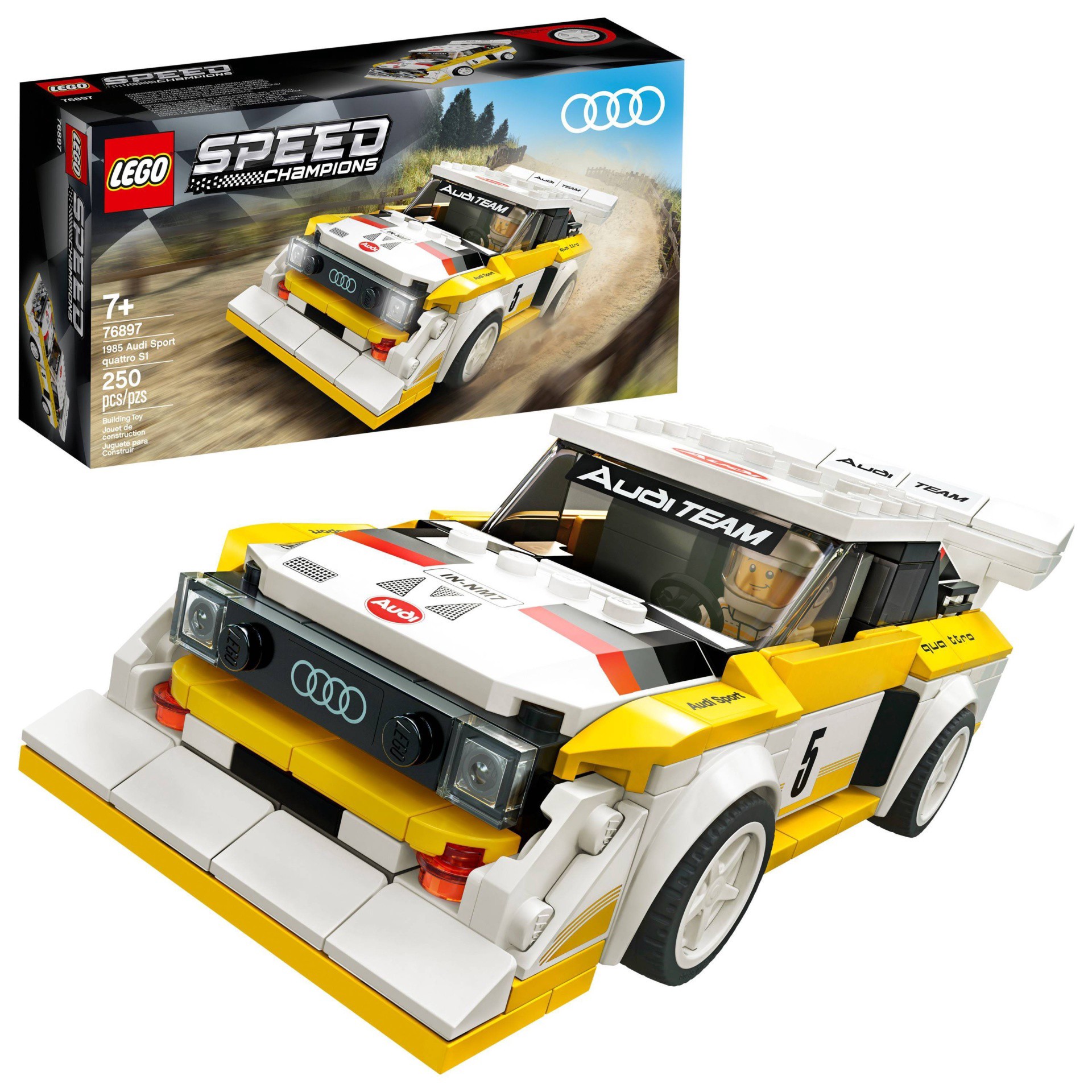 slide 1 of 7, LEGO Speed Champions 1985 Audi Sport Quattro S1 Toy Car Building Kit 76897, 1 ct