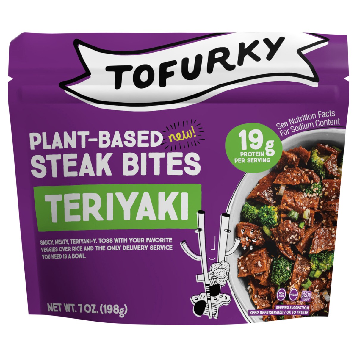 slide 1 of 10, Tofurky Teriyaki Steak Pouch, 7 oz