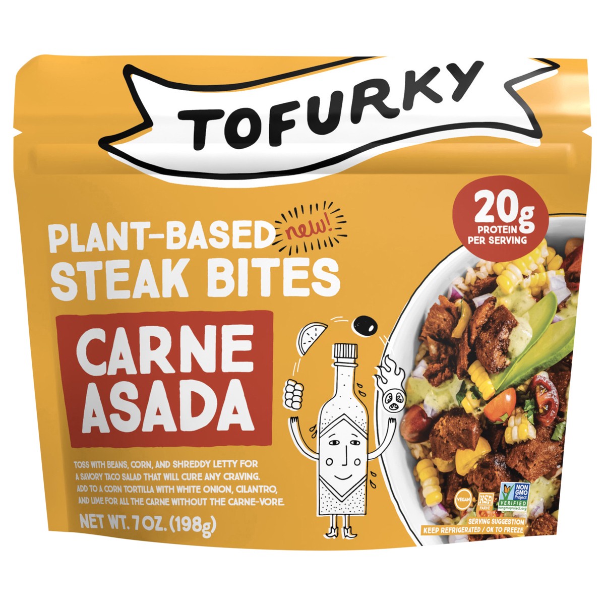 slide 1 of 10, Tofurky Carne Asada Steak Pouch, 7 oz