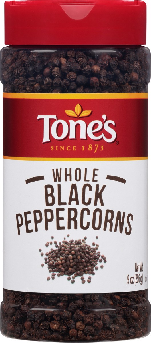 slide 6 of 8, Tone's Black Peppercorns, 9 oz