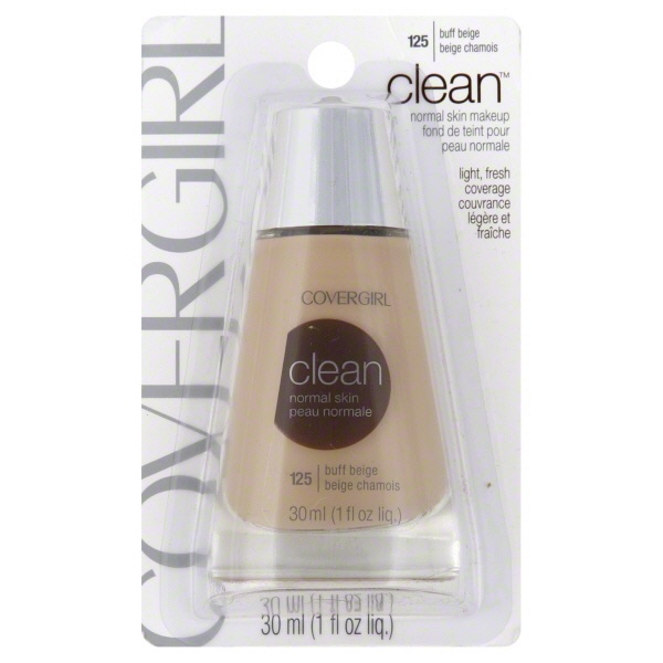 slide 1 of 1, Covergirl Clean Normal Skin Liquid Foundation - Beige 125, 1 fl oz