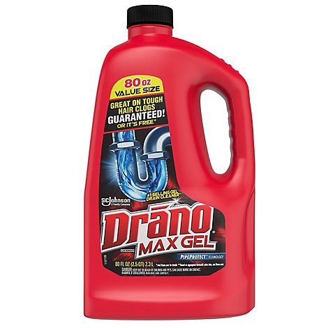 slide 1 of 1, Drano Max Gel Clog Remover - 80 Fl. Oz., 80 fl oz