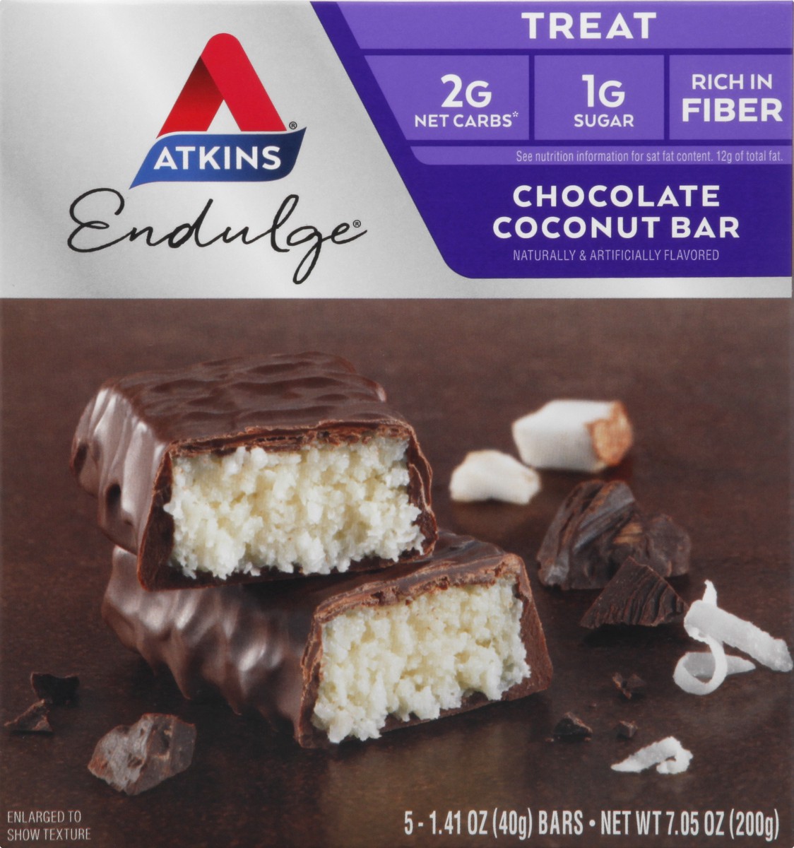 slide 6 of 9, Atkins Endulge Chocolate Coconut Bar, 5 ct