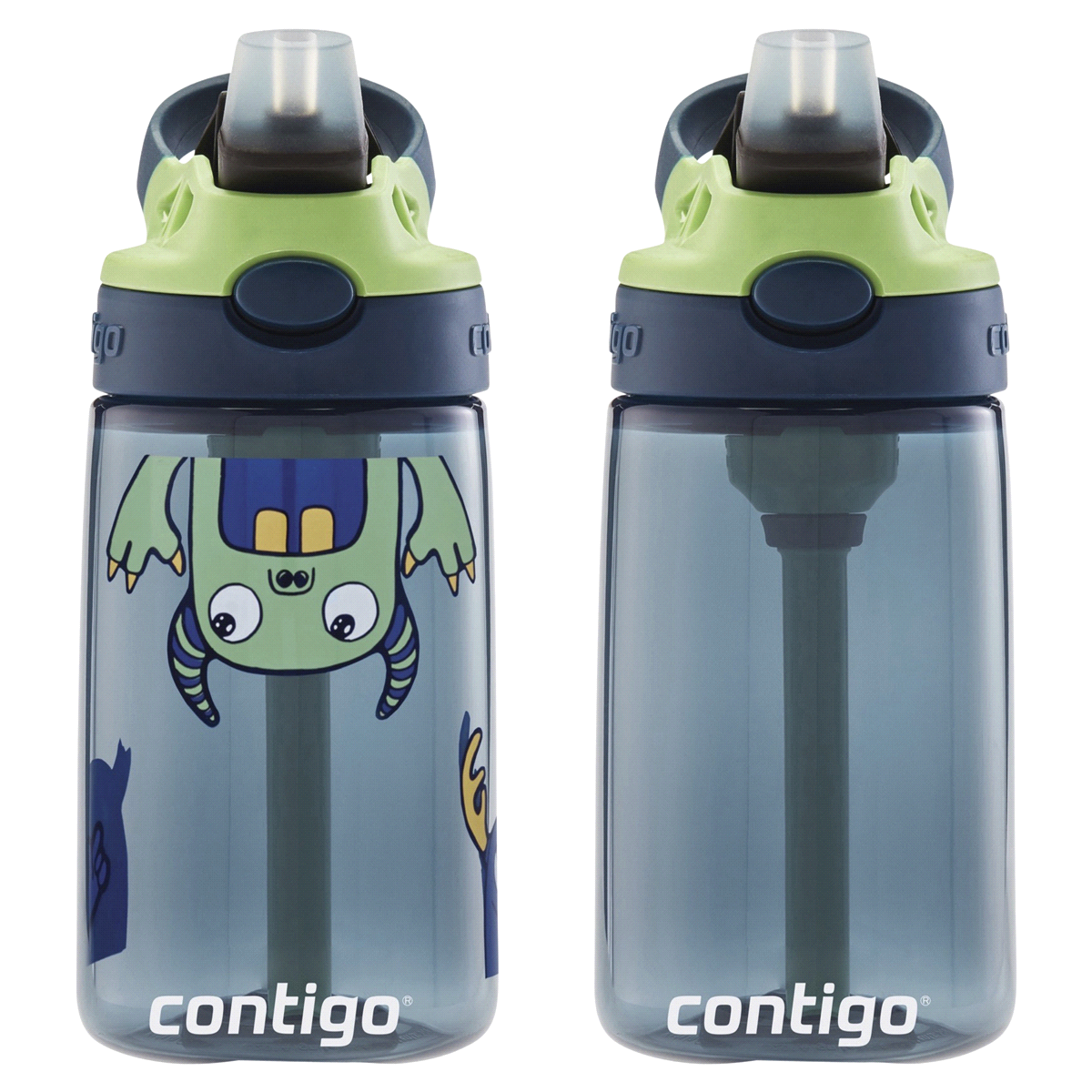 slide 13 of 21, Contigo Kids Water Bottle with Redesigned AUTOSPOUT Straw, Boys Monsters, 2 ct; 14 oz