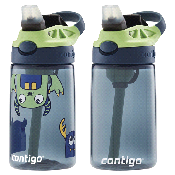 slide 16 of 21, Contigo Kids Water Bottle with Redesigned AUTOSPOUT Straw, Boys Monsters, 2 ct; 14 oz