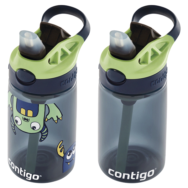 slide 20 of 21, Contigo Kids Water Bottle with Redesigned AUTOSPOUT Straw, Boys Monsters, 2 ct; 14 oz