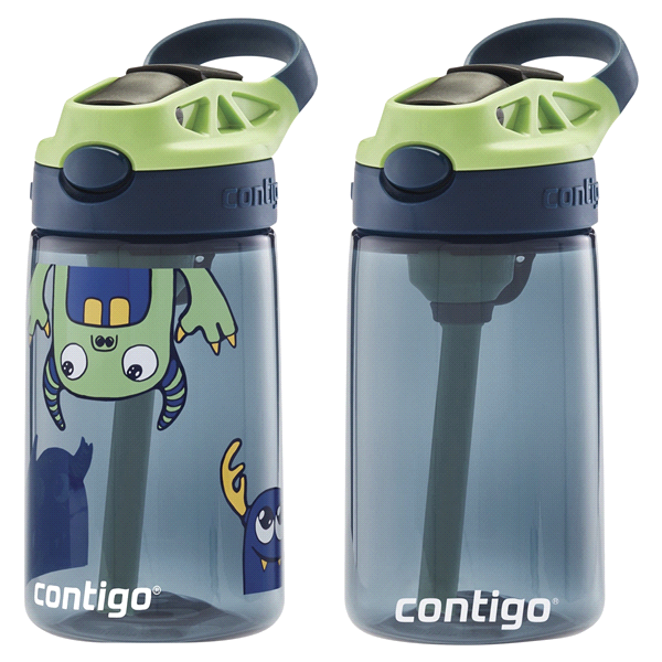 slide 4 of 21, Contigo Kids Water Bottle with Redesigned AUTOSPOUT Straw, Boys Monsters, 2 ct; 14 oz