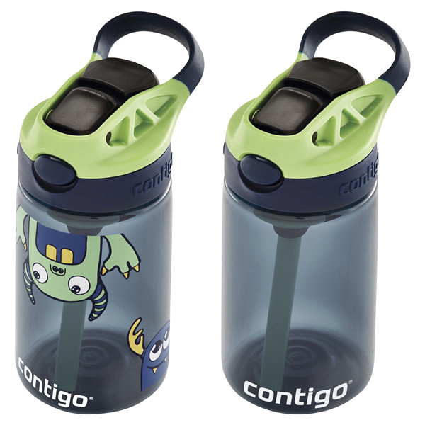 slide 8 of 21, Contigo Kids Water Bottle with Redesigned AUTOSPOUT Straw, Boys Monsters, 2 ct; 14 oz