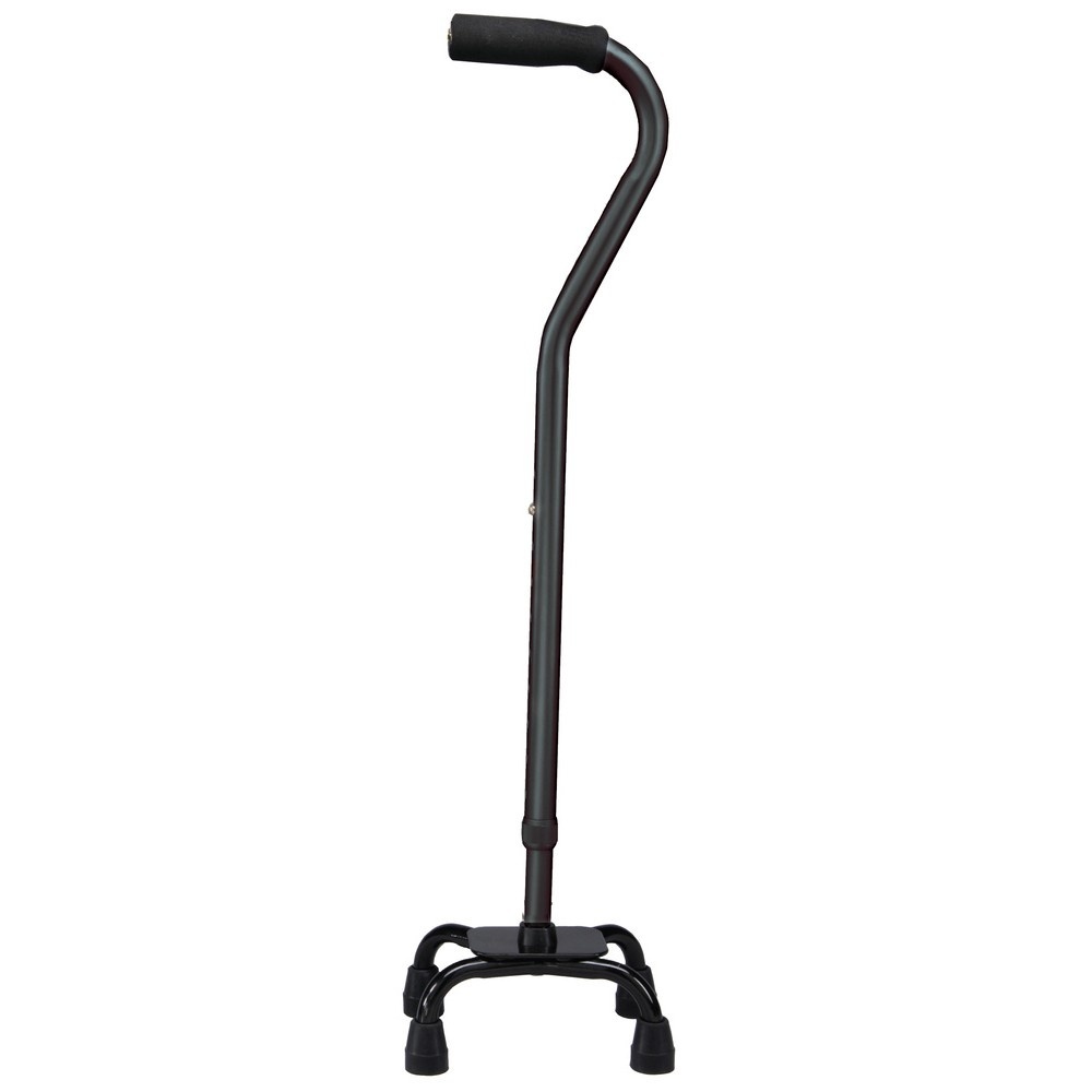 slide 1 of 3, Carex Black Quad Cane, 1 ct