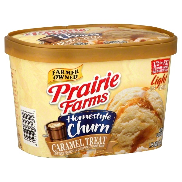 slide 1 of 1, Prairie Farms Homestyle Caramel Ice Cream, 56 fl oz