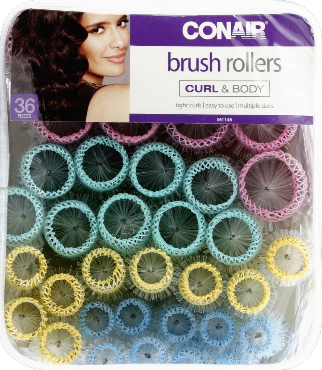 slide 3 of 5, Conair Brush Rollers 36 ea, 36 ct