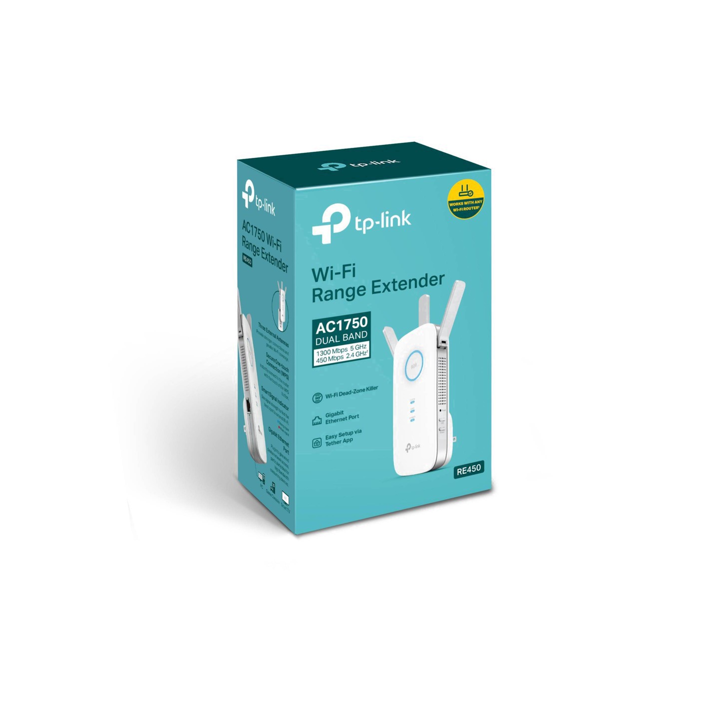 slide 25 of 36, TP-LINK AC1750 Wi-Fi Dual Band Plug In Range Extender - White (RE450), 1 ct