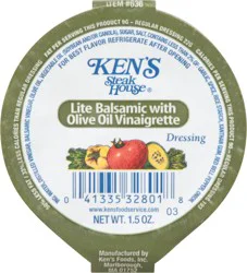 Ken's Steak House Lite Balsamic with Olive Oil Vinaigrette Dressing 1.5 oz