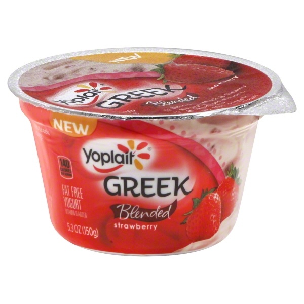 slide 1 of 3, Yoplait Yogurt, Fat Free, Blended, Strawberry, 5.3 oz