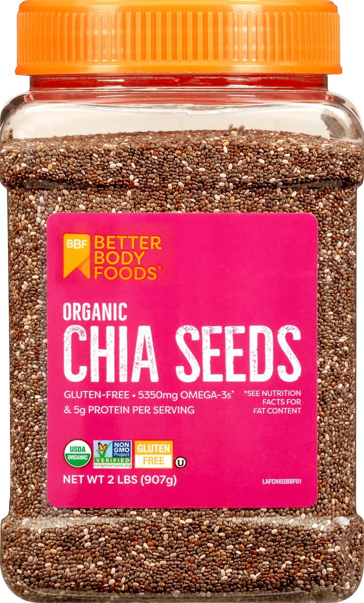 slide 1 of 10, BetterBody Foods Organic Chia Seeds 2 lb, 2 lb