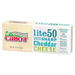 Cabot Cheese, Sharp 50% Light White Cheddar Bar
