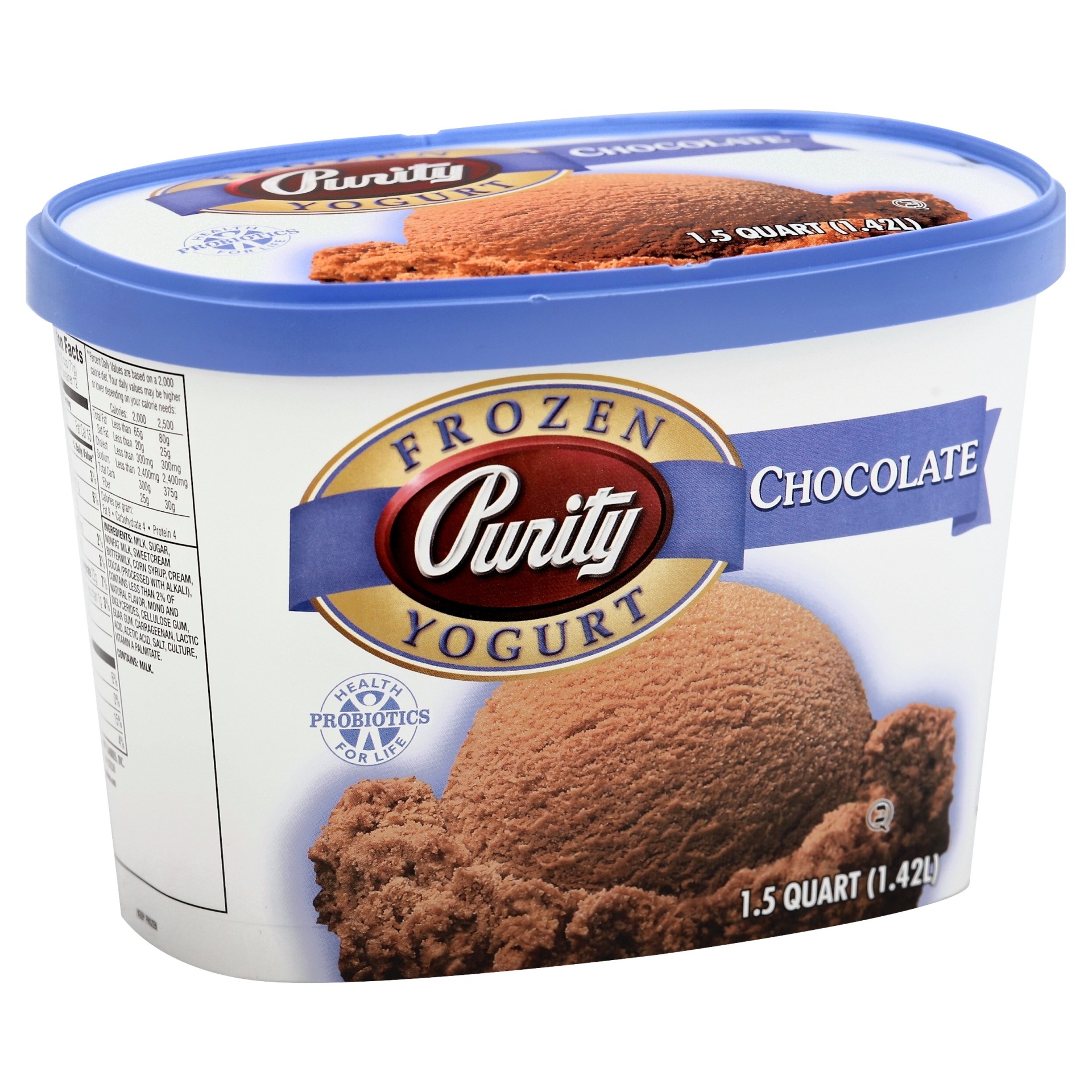 slide 1 of 1, Purity Chocolate Frozen Yogurt, 48 fl oz