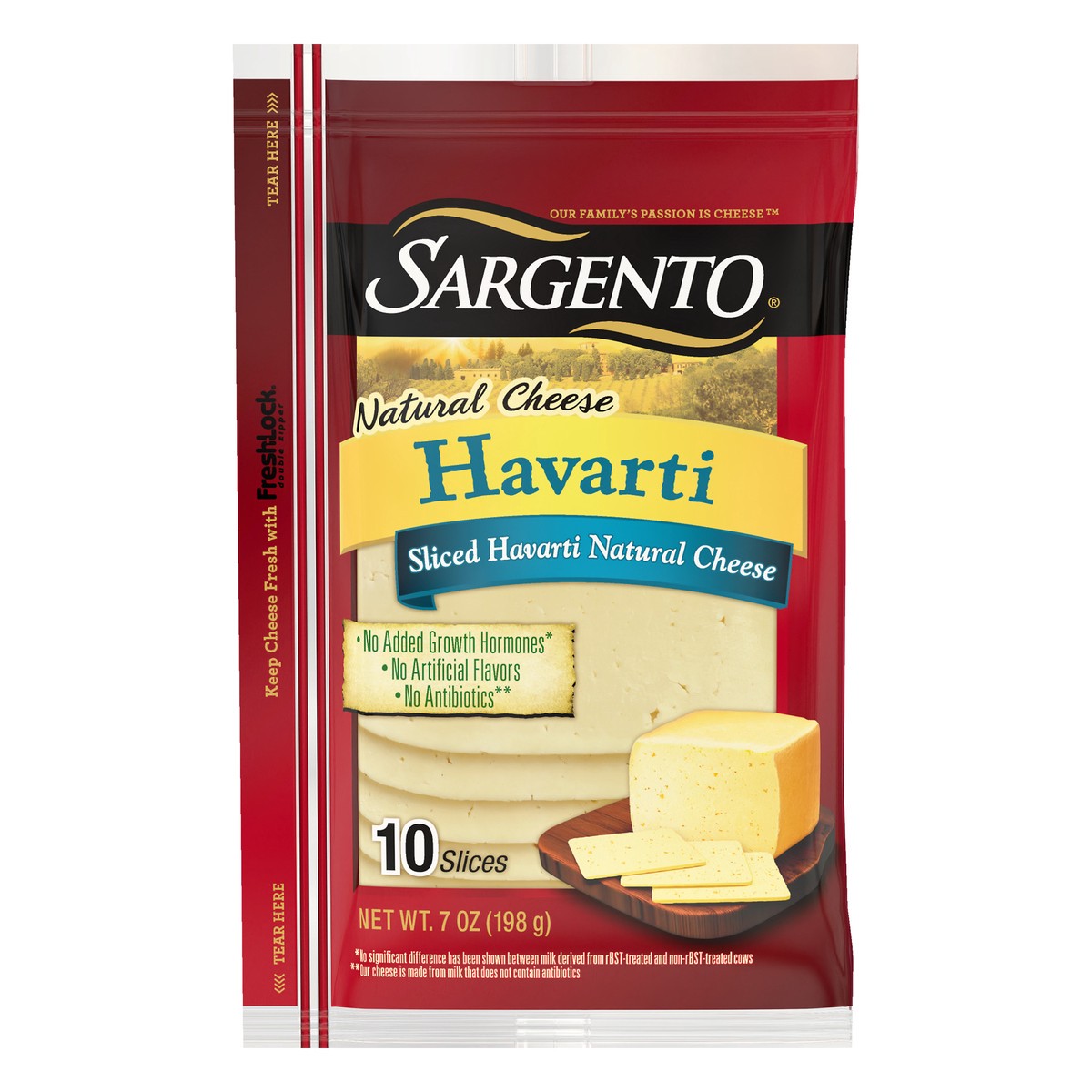 slide 1 of 6, Sargento Sliced Havarti Natural Cheese, 7 oz