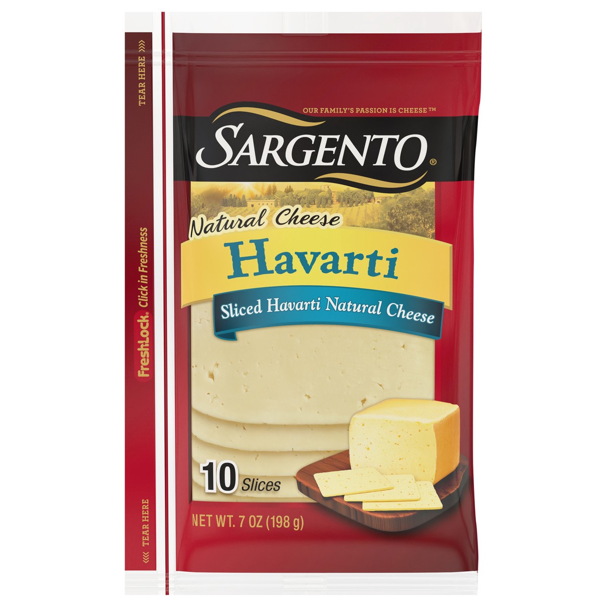 slide 1 of 6, Sargento Sliced Havarti Natural Cheese, 7 oz., 10 slices, 7 oz
