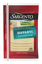 Sargento Sliced Havarti Natural Cheese, 7 oz., 10 slices