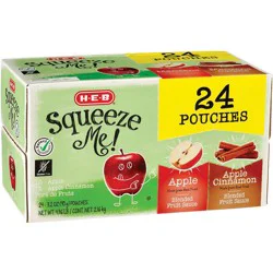 H-E-B Squeeze Me! Applesauce Pouches - Apple & Apple Cinnamon