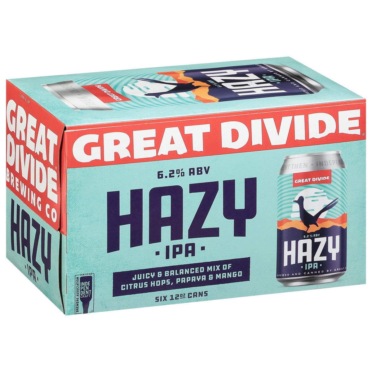 slide 8 of 9, Great Divide Brewing Co. Hazy IPA Beer 6 - 12 oz Cans, 6 ct