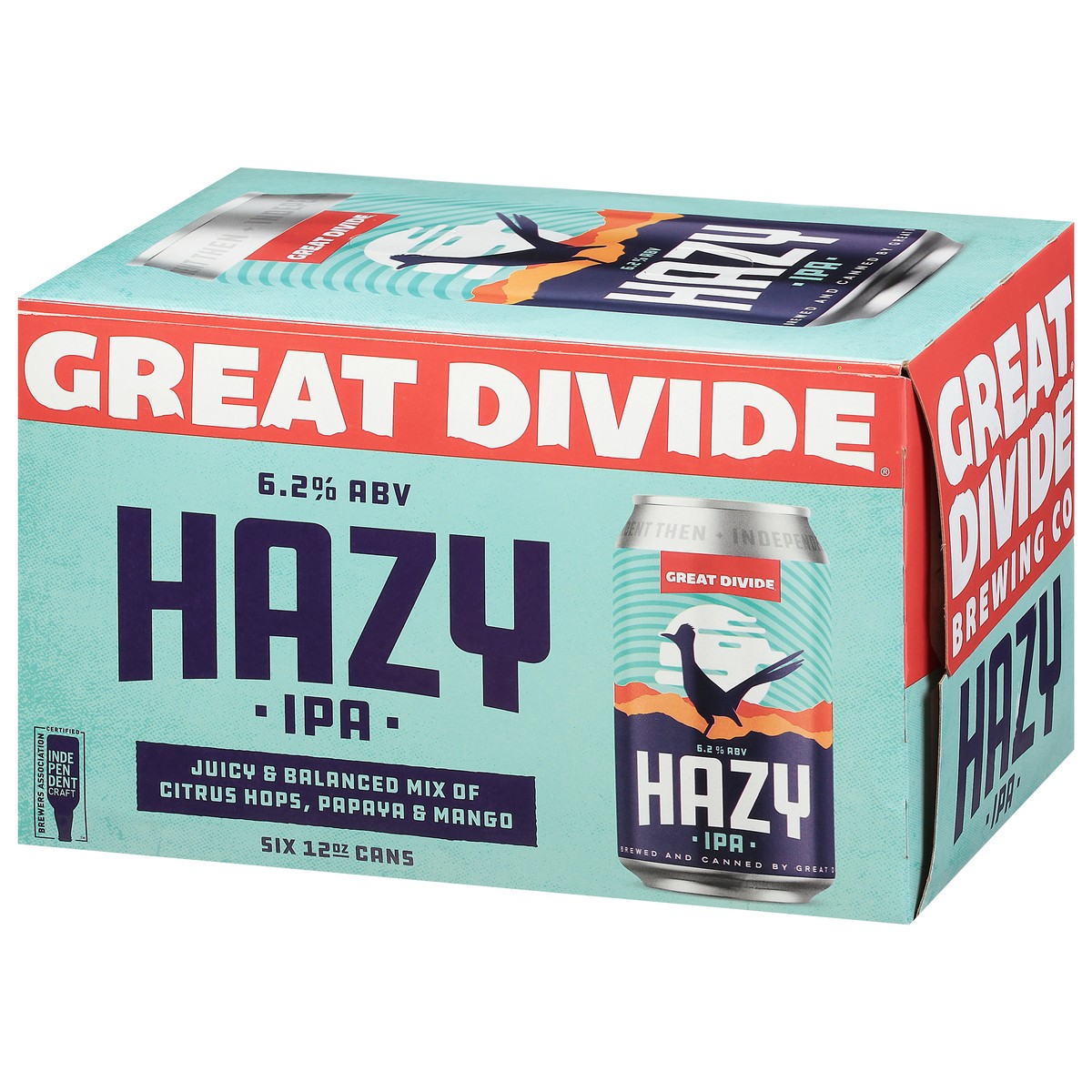 slide 4 of 9, Great Divide Brewing Co. Hazy IPA Beer 6 - 12 oz Cans, 6 ct