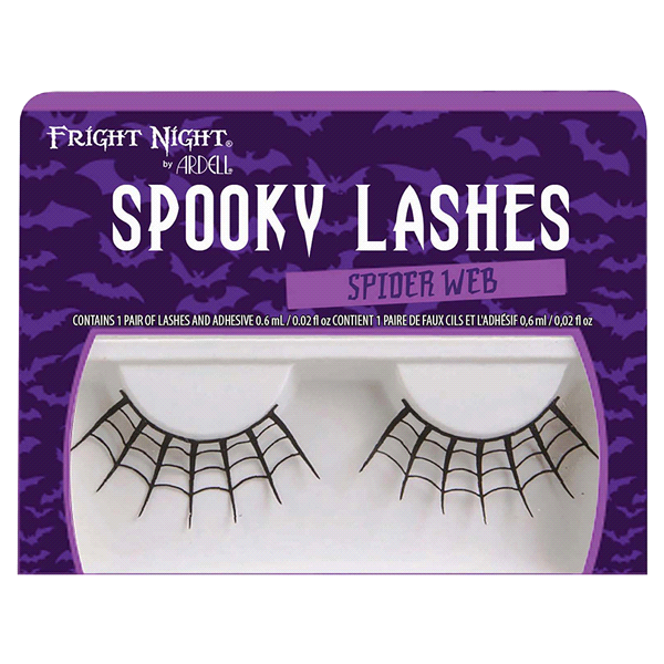 slide 1 of 1, Fright Night Spooky Lashes, Spider Web Lash, 1 ct