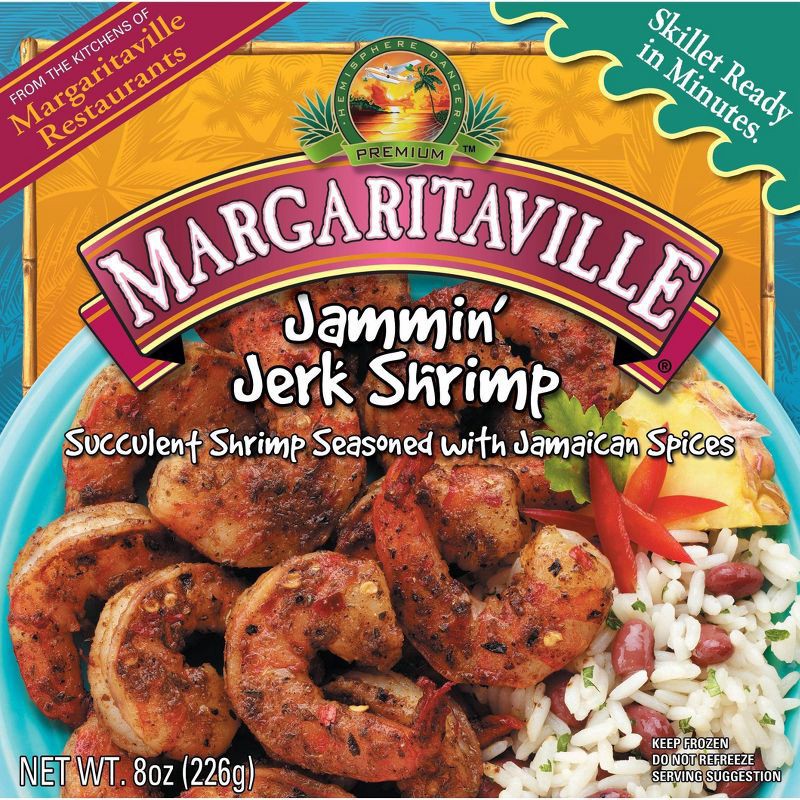 slide 1 of 5, Margaritaville Jammin' Jerk Shrimp - Frozen - 8oz, 8 oz