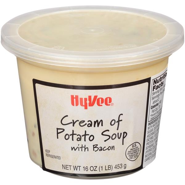 slide 1 of 1, Hy-vee Cream Of Potato Soup With Bacon, 16 oz