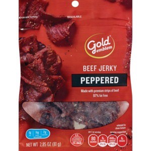 slide 1 of 1, CVS Gold Emblem Peppered Beef Jerky, 2.85 oz