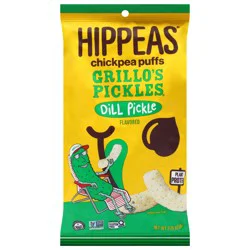 HIPPEAS Grillo's Pickles Dill Pickle Flavored Chickpea Puffs 3.75 oz