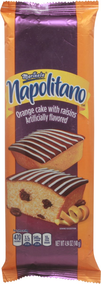 slide 6 of 11, Marinela Napolitano Orange Snack Cakes with Raisins and Chocolate Frosting, Twin-Pack, 2 ct