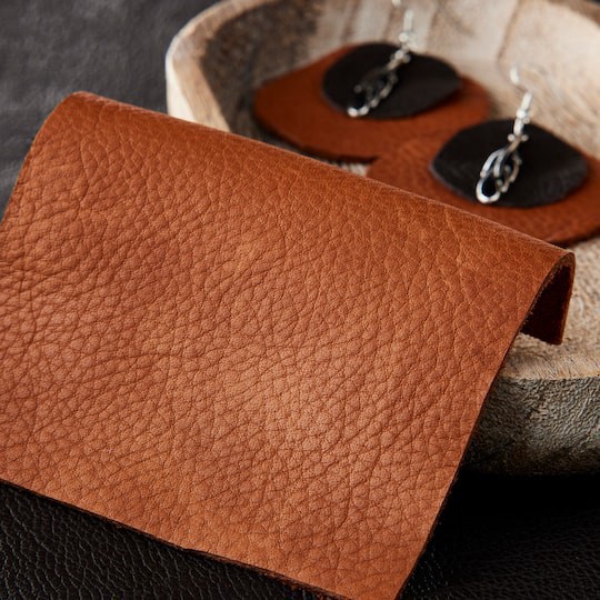 slide 1 of 3, Genuine Leather Trim Piece By Artminds, 3.5 in x 9.5 in in