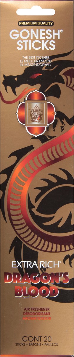 slide 5 of 9, Gonesh Incense Extra Rich Dragon's Blood Incense Air Freshener 20 ea, 20 ct