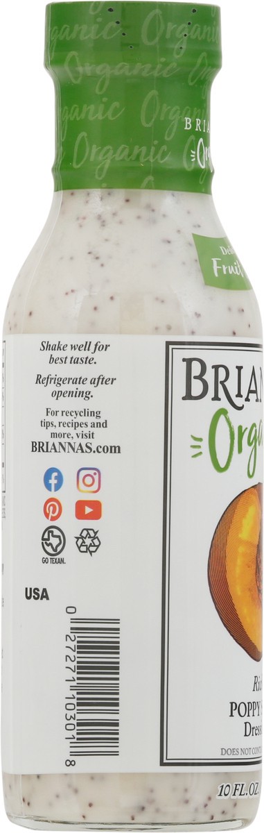 slide 7 of 9, BRIANNAS Rich Organic Poppy Seed Dressing 10 fl oz, 10 fl oz