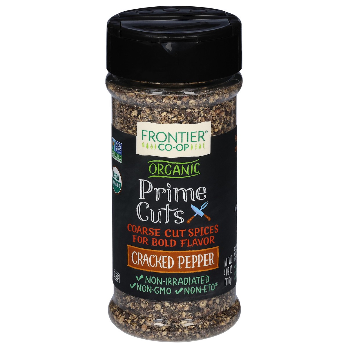 slide 3 of 4, Frontier Co-Op Prime Cuts Organic Cracked Pepper 4.09 oz, 4.09 oz