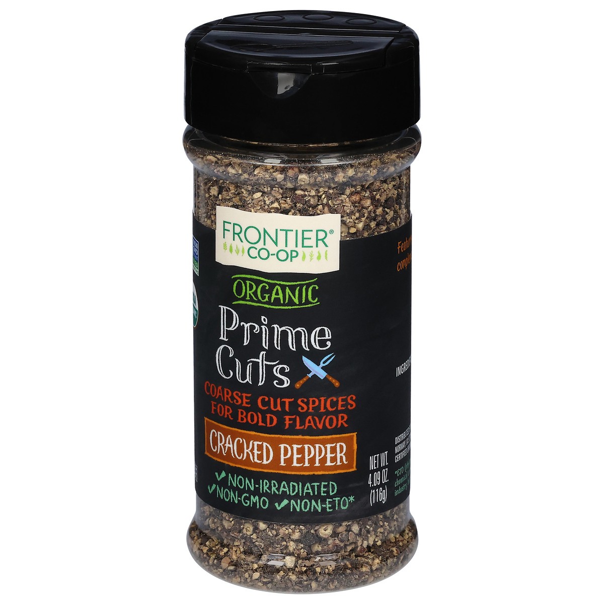 slide 2 of 4, Frontier Co-Op Prime Cuts Organic Cracked Pepper 4.09 oz, 4.09 oz
