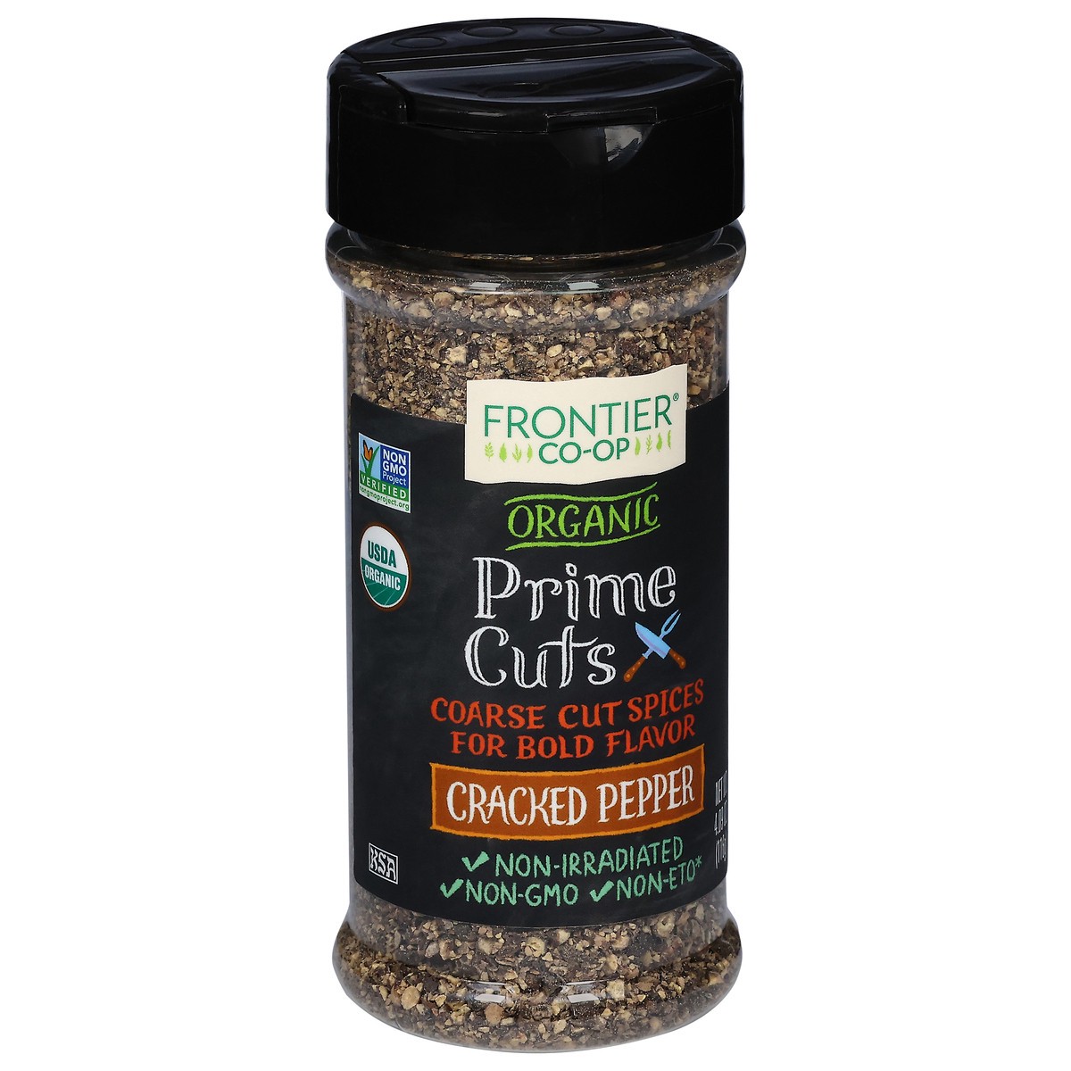 slide 4 of 4, Frontier Co-Op Prime Cuts Organic Cracked Pepper 4.09 oz, 4.09 oz
