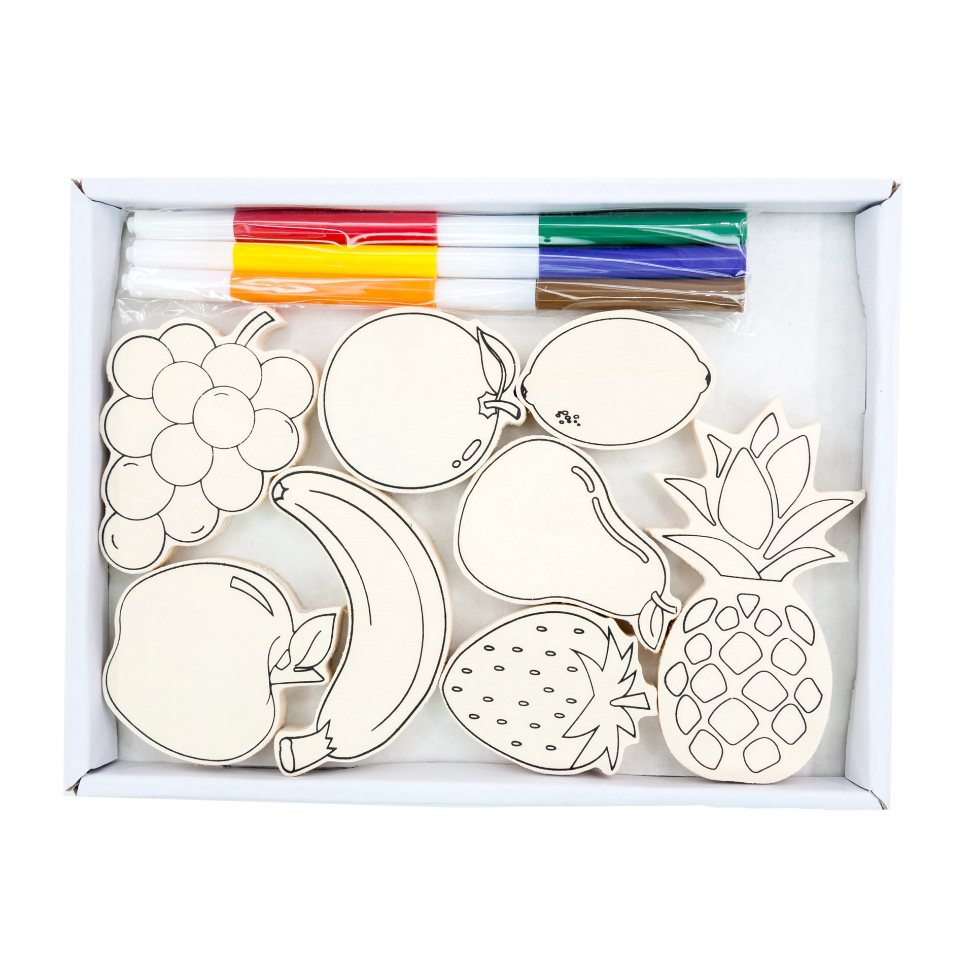 slide 2 of 4, Fruit Color Your Way Wood Play Kit By Creatology, 1 ct