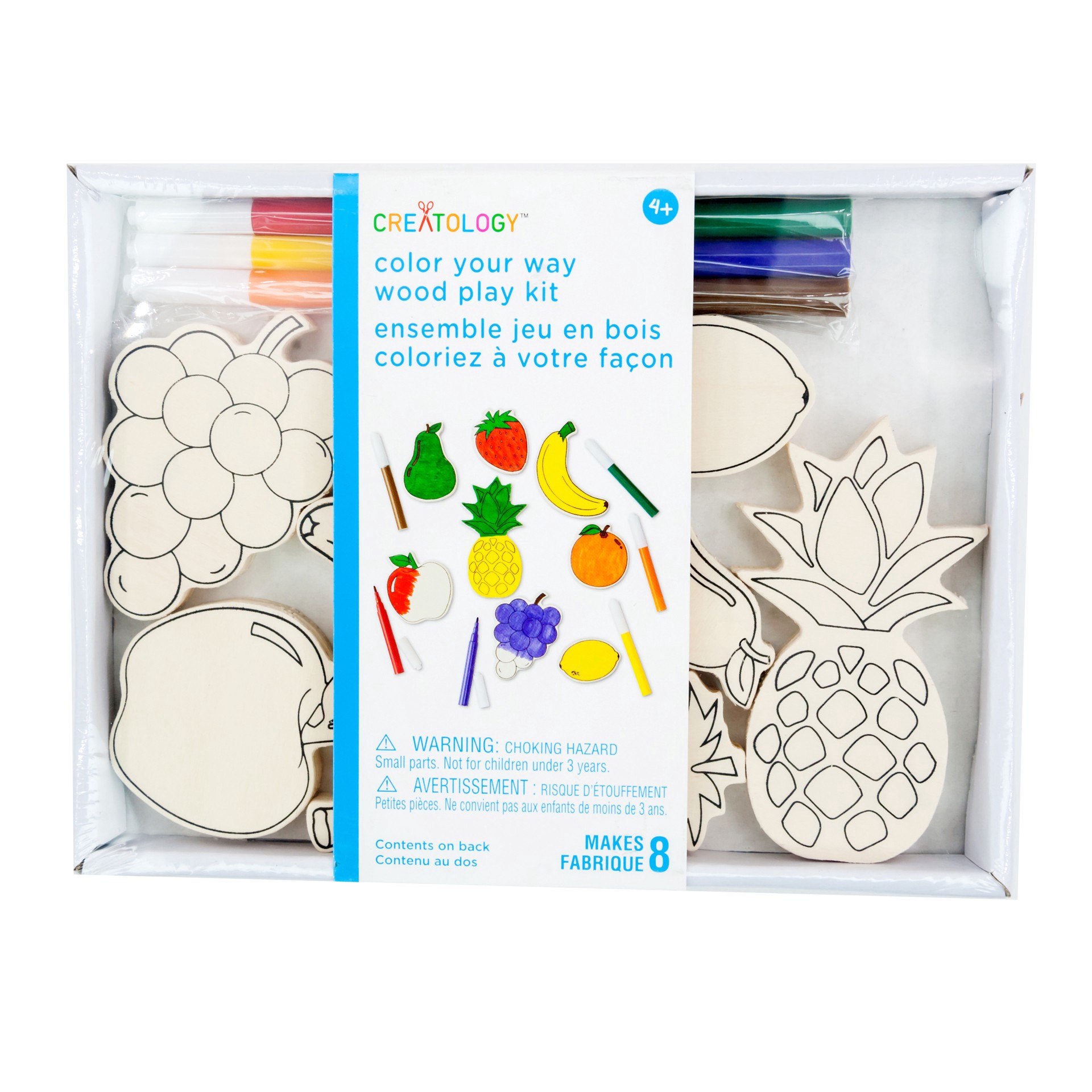 slide 3 of 4, Fruit Color Your Way Wood Play Kit By Creatology, 1 ct