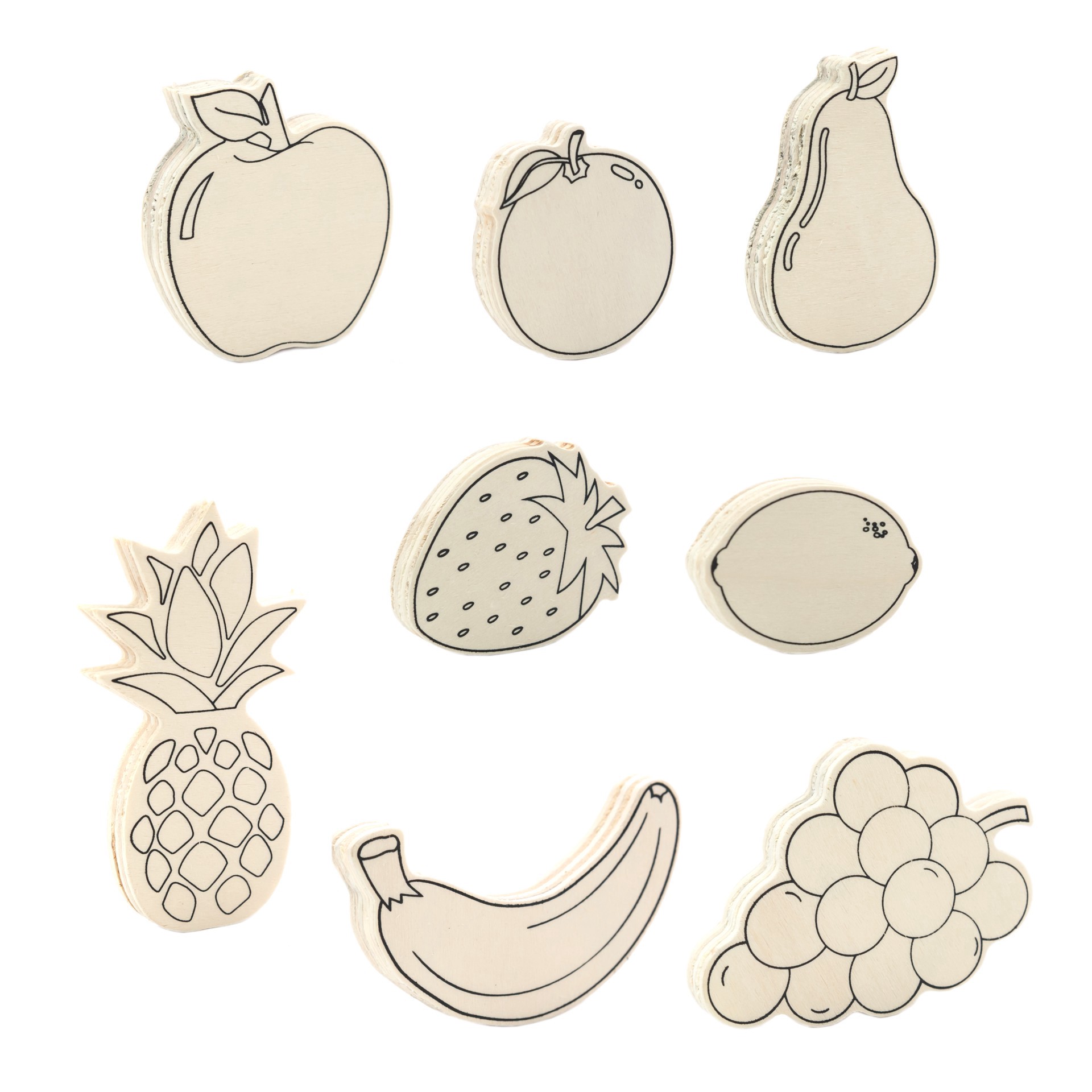 slide 4 of 4, Fruit Color Your Way Wood Play Kit By Creatology, 1 ct