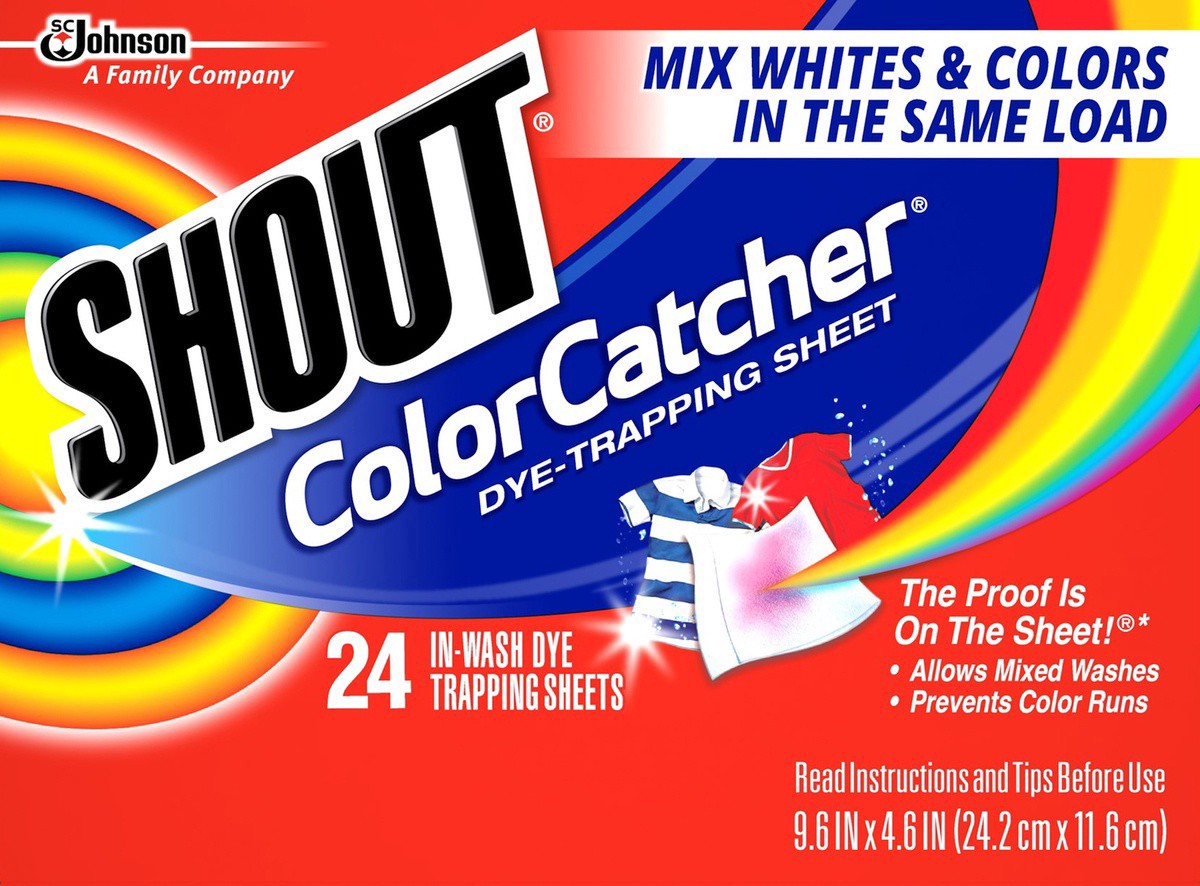 slide 14 of 15, Shout Color Catcher, Dye-Trapping Sheets, 24 Sheets, 24 ct