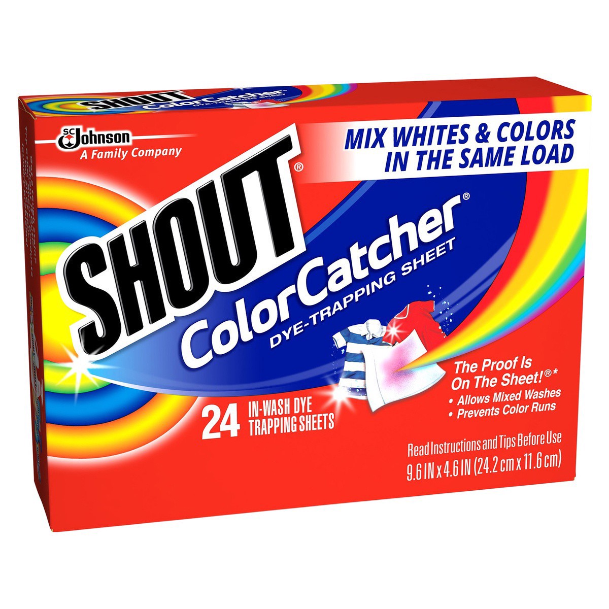 slide 9 of 15, Shout Color Catcher, Dye-Trapping Sheets, 24 Sheets, 24 ct