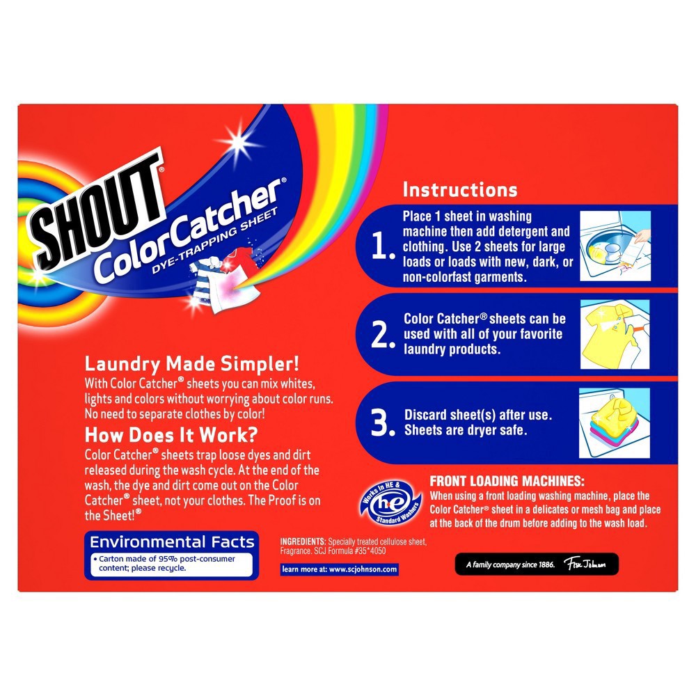 slide 4 of 15, Shout Color Catcher, Dye-Trapping Sheets, 24 Sheets, 24 ct