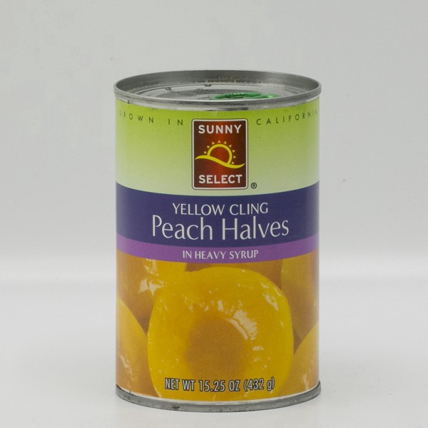 slide 1 of 1, Sunny Select Yellow Cling Peach Halves in Heavy Syrup 15.25 oz, 15.25 oz