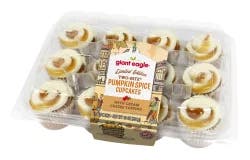 Giant Eagle Two-Bite Cupcakes, Pumpkin Spice, Limited Edition