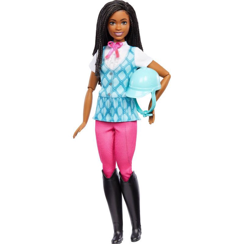 slide 1 of 6, Barbie Horse Content Riding Doll Playset "Brooklyn", 1 ct
