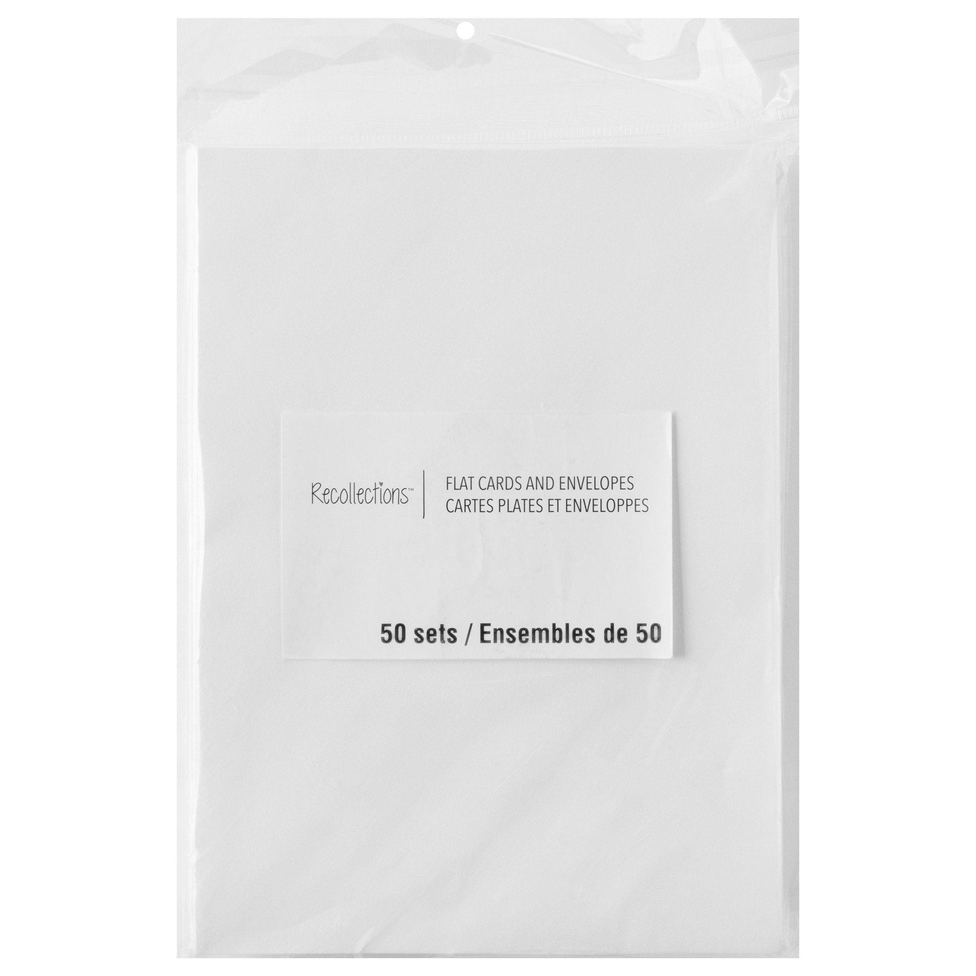 slide 2 of 5, 50 Sets Of White Flat Cards & Envelopes By Recollections, 5" X 7", 5 in x 7 in