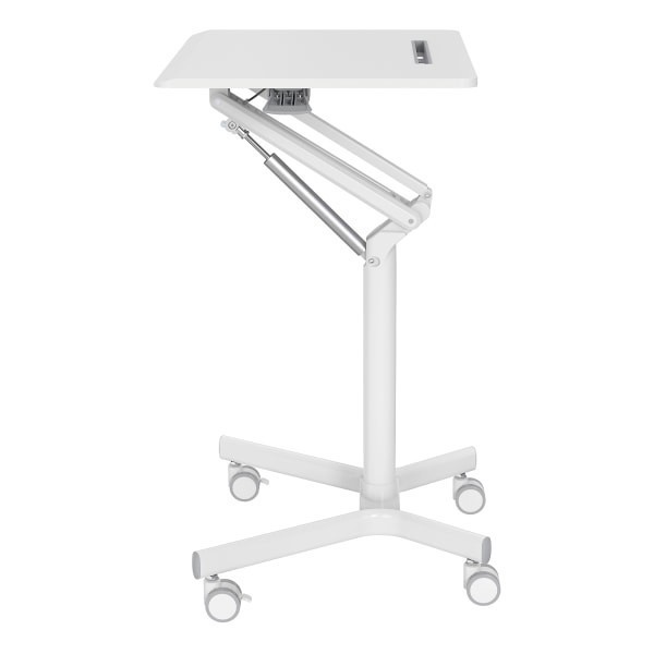 slide 5 of 10, Realspace 28"W Mobile Sit-To-Stand Compact Desk, White, 1 ct
